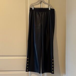 Fifteen Twenty Blue Faux Leather Pants